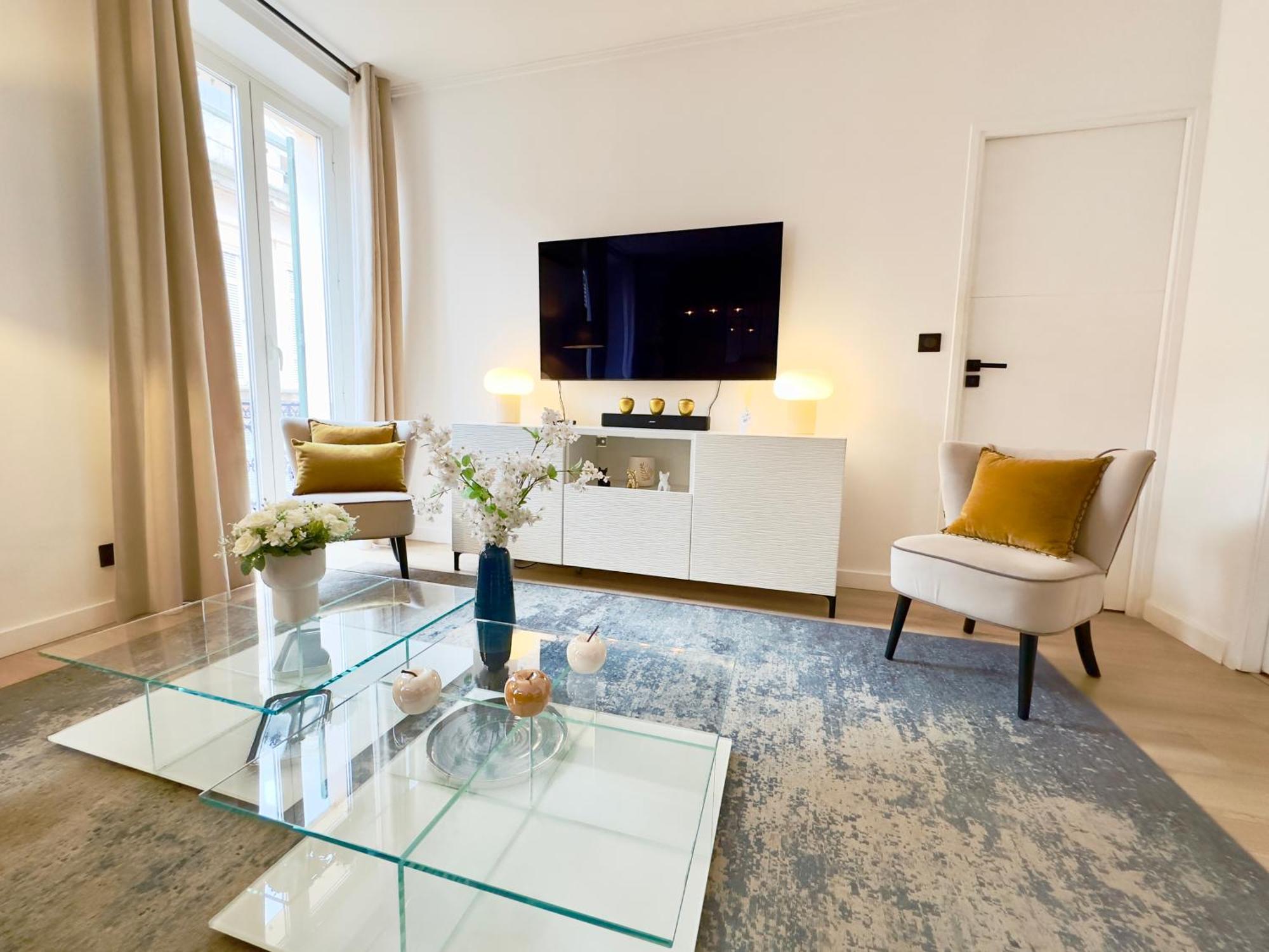 Luxueux 3 Pieces 80M2 - 2Ch - 2 Sdb - 1Mn Beach Croisette Cannes Exteriér fotografie