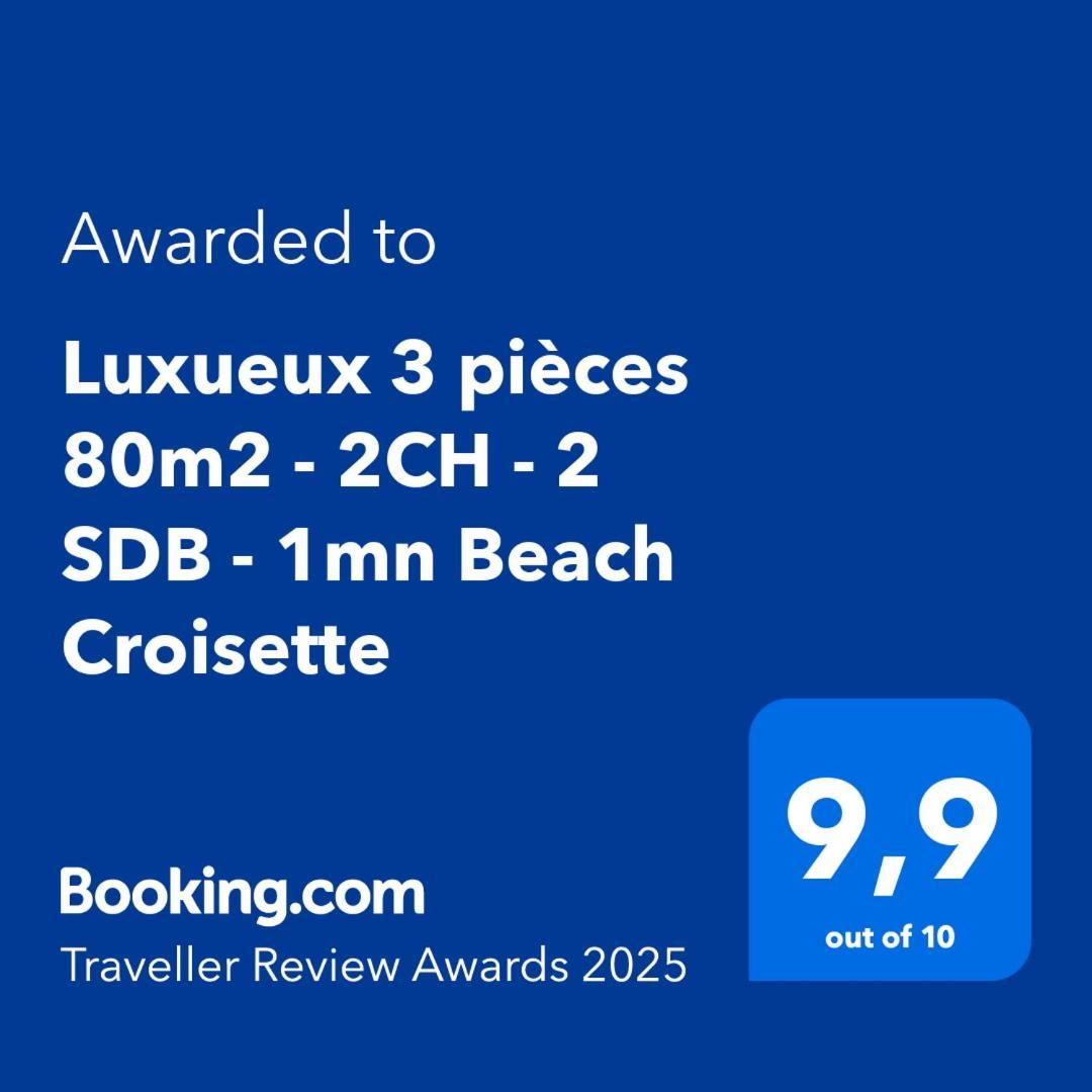 Luxueux 3 Pieces 80M2 - 2Ch - 2 Sdb - 1Mn Beach Croisette Cannes Exteriér fotografie